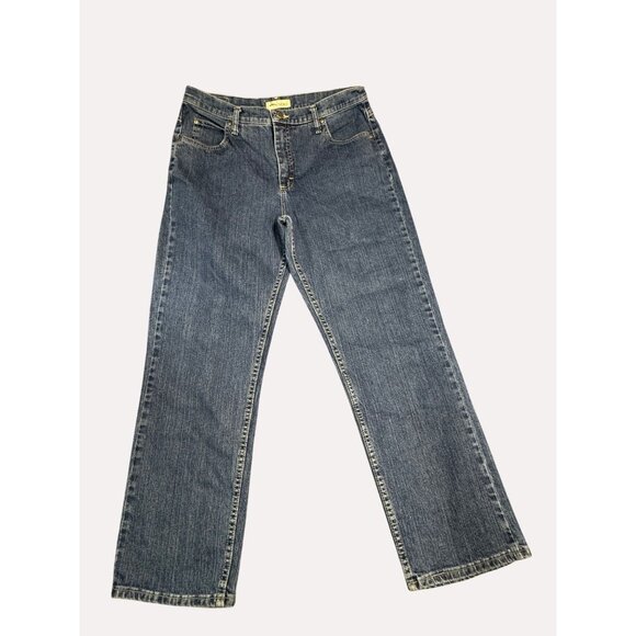 Riders Jeans Women's 14M Relaxed Fit Blue Jeans button closure and zipper - Picture 1 of 15